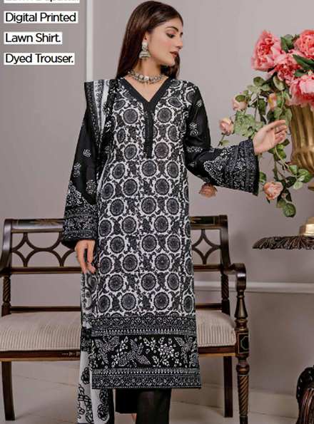 Regalia By Gul Ahmed Printed Lawn Suits Unstitched 3 Piece GA22-R2 RG-32011 - Winter Collection