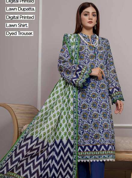 Regalia By Gul Ahmed Printed Lawn Suits Unstitched 3 Piece GA22-R2 RG-32015 - Winter Collection