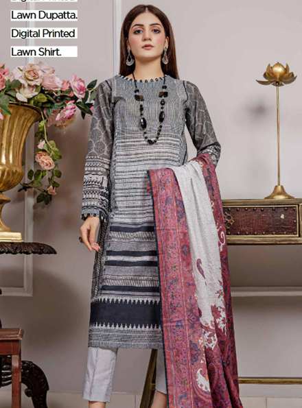 Regalia By Gul Ahmed Printed Lawn Suits Unstitched 2 Piece GA22-R2 RGT-32004 - Winter Collection