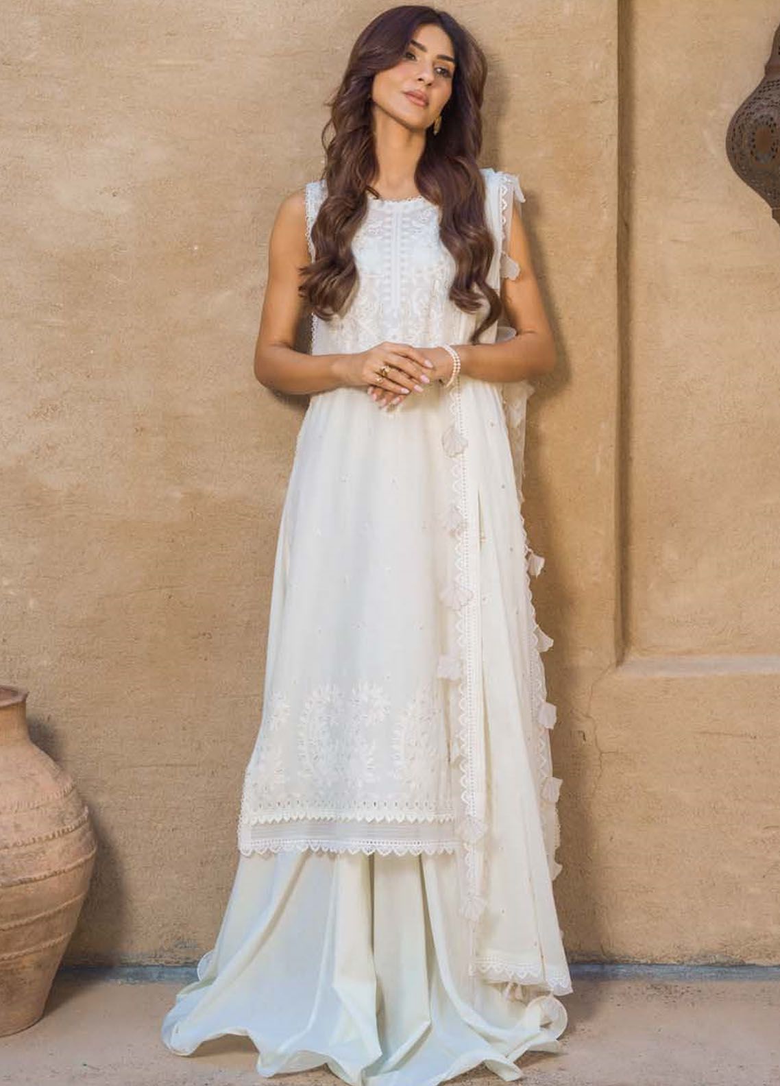 Sahar Chikankari Lawn Suit Unstitched 3 Piece SHR24C D-07 - Summer Collection