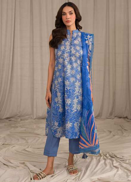 Sahar Printed Lawn Suits Unstitched 3 Piece SHR24PE S24-PL-V1-06 - Summer Collection