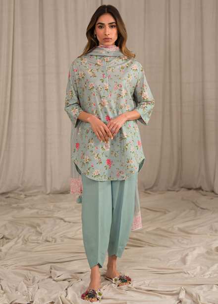 Sahar Printed Lawn Suits Unstitched 3 Piece SHR24PE S24-PL-V1-10 - Summer Collection
