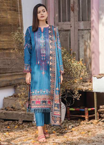 Saira Bano By Humdum Embroidered Lawn Suits Unstitched 3 Piece HD23SB D-08 - Summer Collection