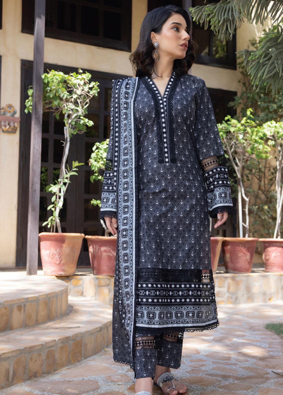 Salina by Regalia Textiles Printed Lawn Suit Unstitched 3 Piece RGT24BW3 D-08 – Summer Collection main image 1