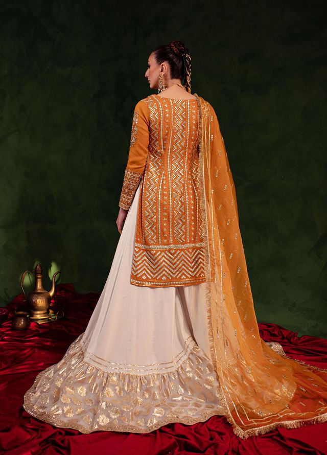Maria Osama Khan Luxury Pret  Silk 3 Piece Dress MOK23SSF HIJR
