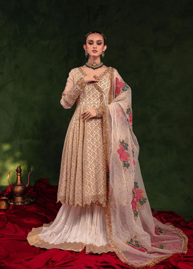 Maria Osama Khan Luxury Pret  Chiffon 3 Piece Dress MOK23SSF FALSAFA