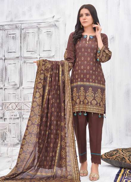 Samia by AB Textiles Printed Lawn Suits Unstitched 3 Piece AB21S SPLF-01 - Summer Collection