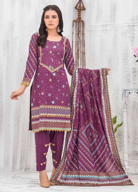 Samia by AB Textiles Printed Lawn Suits Unstitched 3 Piece AB21S SPLF-05 - Summer Collection