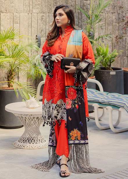 Sana Safinaz Embroidered Lawn Suits Unstitched 3 Piece SS24UL 1A - Luxury Collection