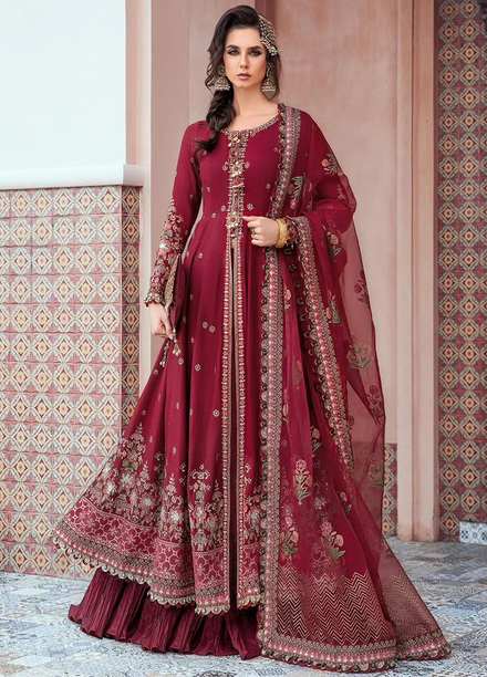 Sateen By Maria B Embroidered Cotton Suits Unstitched 3 Piece MB23ST D-08 - Luxury Collection