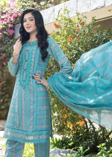 Sehr By Saphron Embroidered Lawn Suits Unstitched 3 Piece SPH23S D-2 - Summer Collection