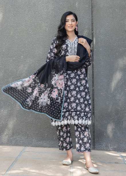 Sehr By Saphron Embroidered Lawn Suits Unstitched 3 Piece SPH23S D-3 - Summer Collection