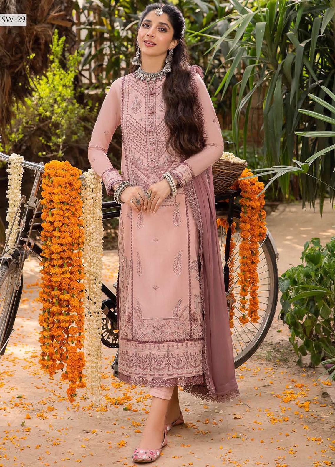 Rabt By Asim Jofa Embroidered Lawn Suits Unstitched 3 Piece AJ21RL 05 - Luxury Collection main image 1
