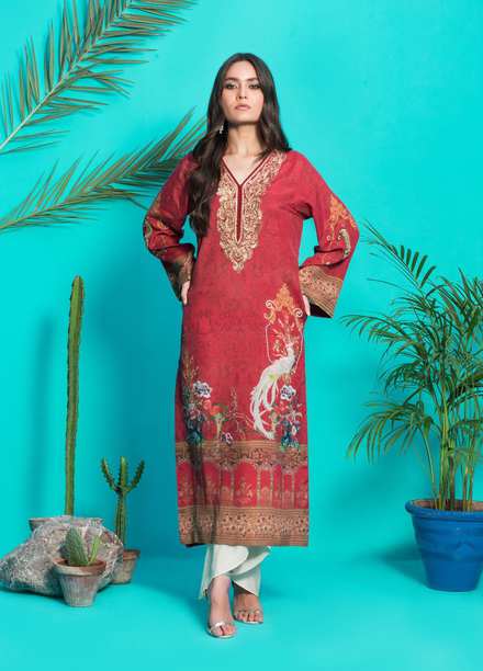 Shamaeel Ansari Luxury Pret  Silk Shirt D-08