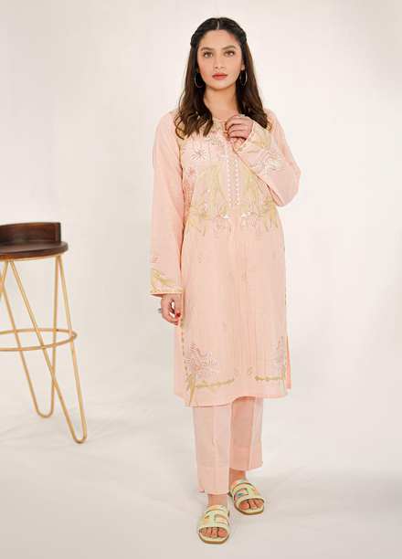 Shanyera Casual Pret Embroidered Lawn 2 Piece Suit SHN22SC B1 - Glossy Pink