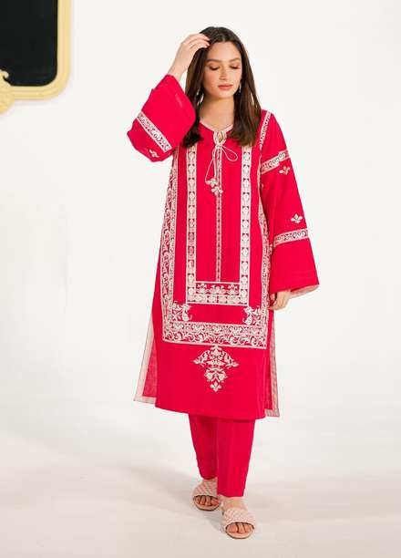 Shanyera Casual Pret Embroidered Lawn 2 Piece Suit SHN22SC B3 - Ethnic Fuchsia