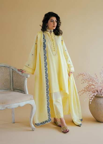 Shurooq Ready to Wear  Cotton 3 Piece Dress C1 D01 Afreen