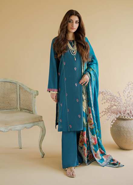 Shurooq Ready to Wear  Cotton 3 Piece Dress C1 D02 Kaavish