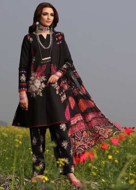 Signature Prints By Charizma Embroidered Lawn Suit Unstitched 3 Piece CRZ24SP SP4-01 - Spring Summer Collection