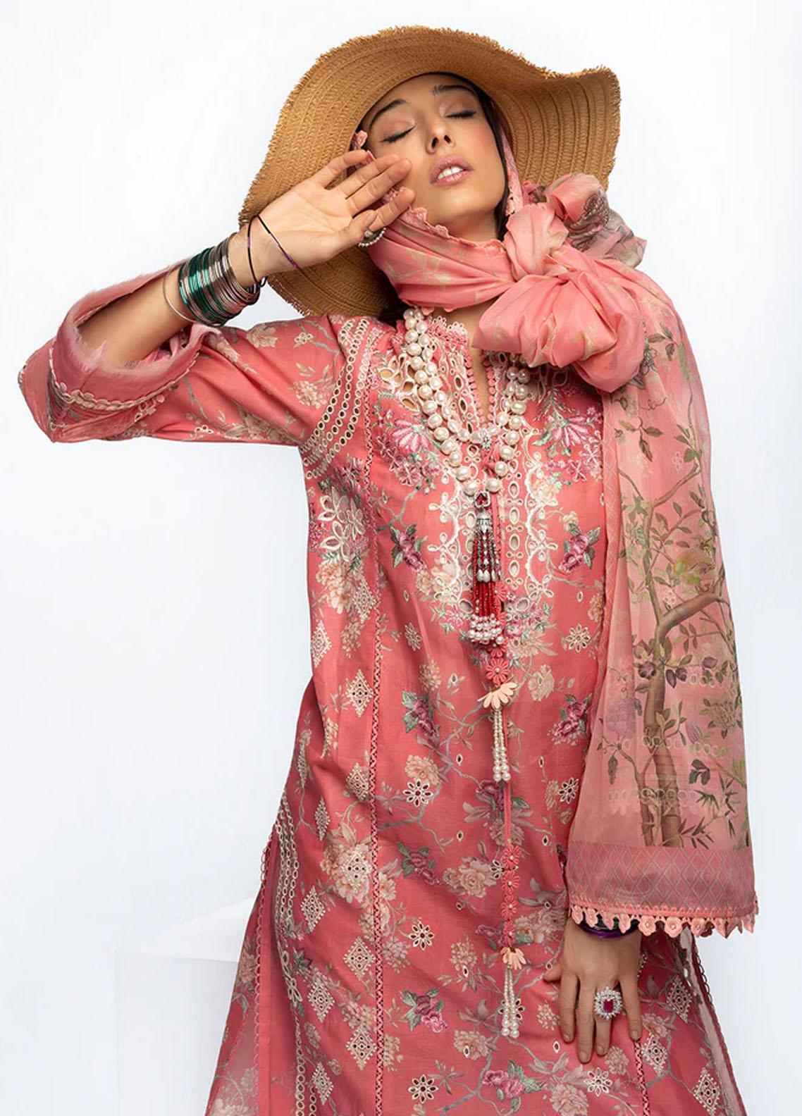 Sobia Nazir Embroidered Lawn Suits Unstitched 3 Piece SN21L 7B - Luxury Collection