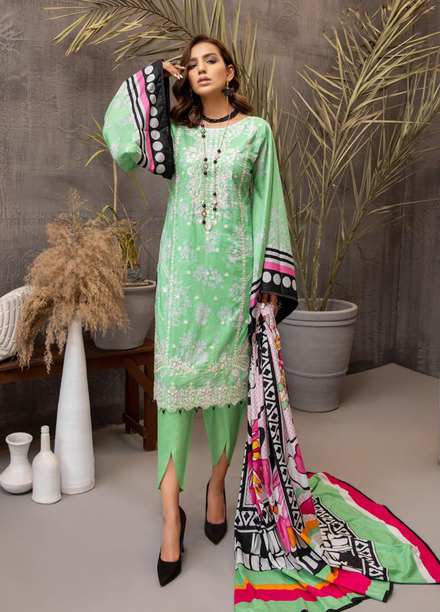 Subhhata Masakali by ZS Textiles Embroidered Lawn Suits Unstitched 3 Piece ZS21SM-2 D-04 - Summer Collection