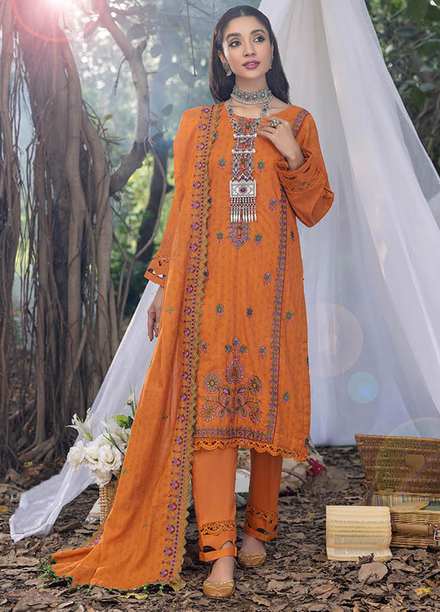 Sunshine Bloom By AL Zohaib Embroidered Jacquard Suits Unstitched 3 Piece AZ23SB D-10 - Winter Collection