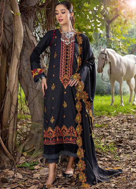 Sunshine Bloom By AL Zohaib Embroidered Jacquard Suits Unstitched 3 Piece AZ23SB D-3 - Winter Collection