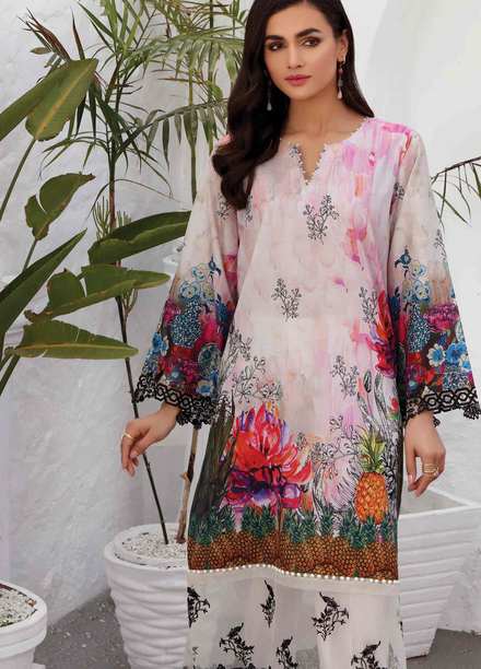 Taabir By Afsaneh Embroidered Lawn  Unstitched Kurties AFH21T Gul A - Summer Collection