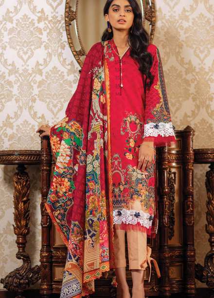 Taabir By Afsaneh Printed Lawn Suits Unstitched 2 Piece AFH21T Gulab B - Summer Collection