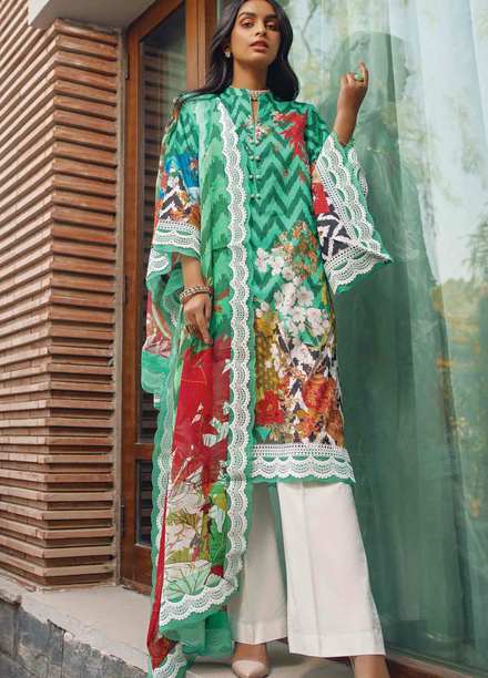 Taabir By Afsaneh Embroidered Lawn Suits Unstitched 3 Piece AFH21T Mavi A - Summer Collection