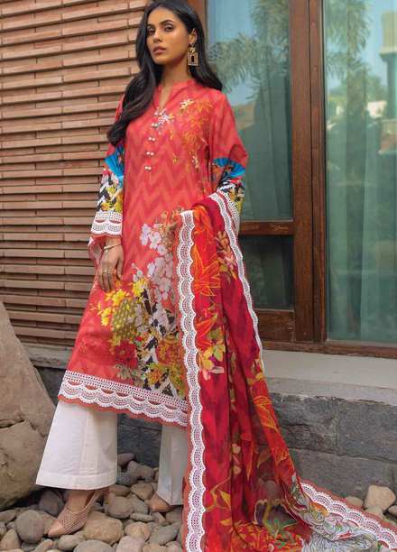 Taabir By Afsaneh Embroidered Lawn Suits Unstitched 3 Piece AFH21T Mavi B - Summer Collection