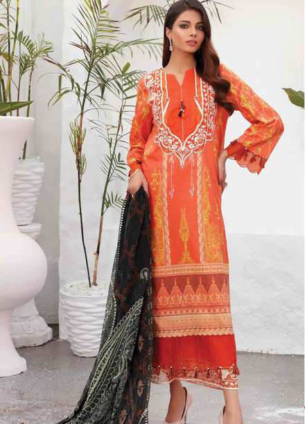 Taabir By Afsaneh Embroidered Lawn Suits Unstitched 2 Piece AFH21T Zernish B - Summer Collection