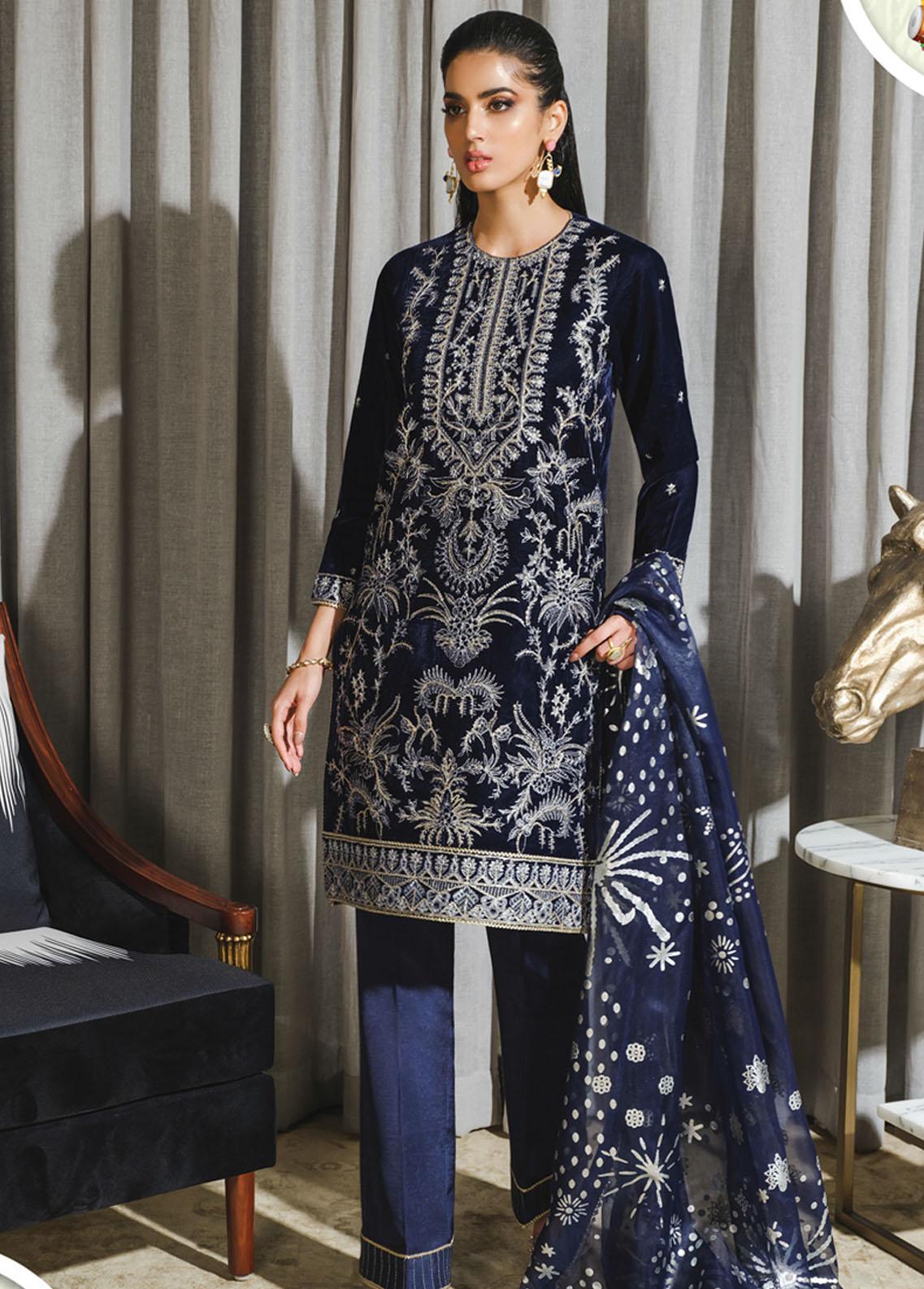 Rang Rasiya Maroon Luxury Chiffon Embroidery Collection 3pc