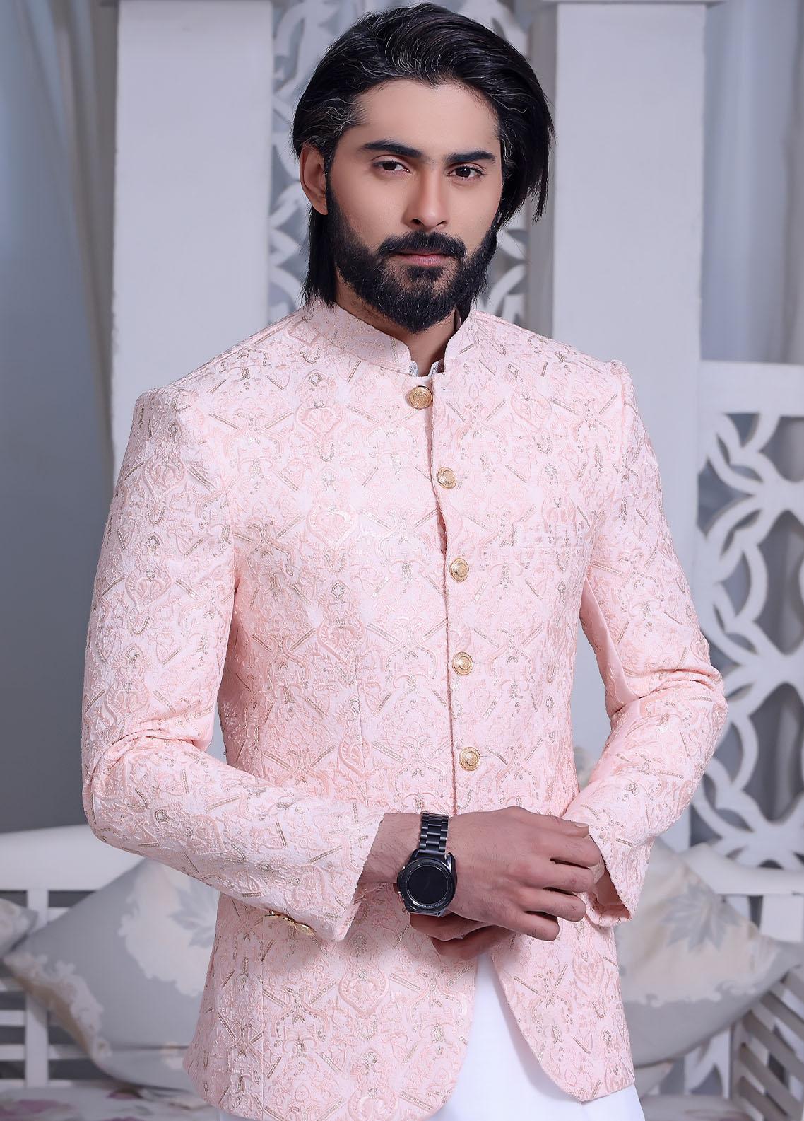 The Great Master (TGM) Raw Silk Formal Men Waistcoat - Peachwood main image 0