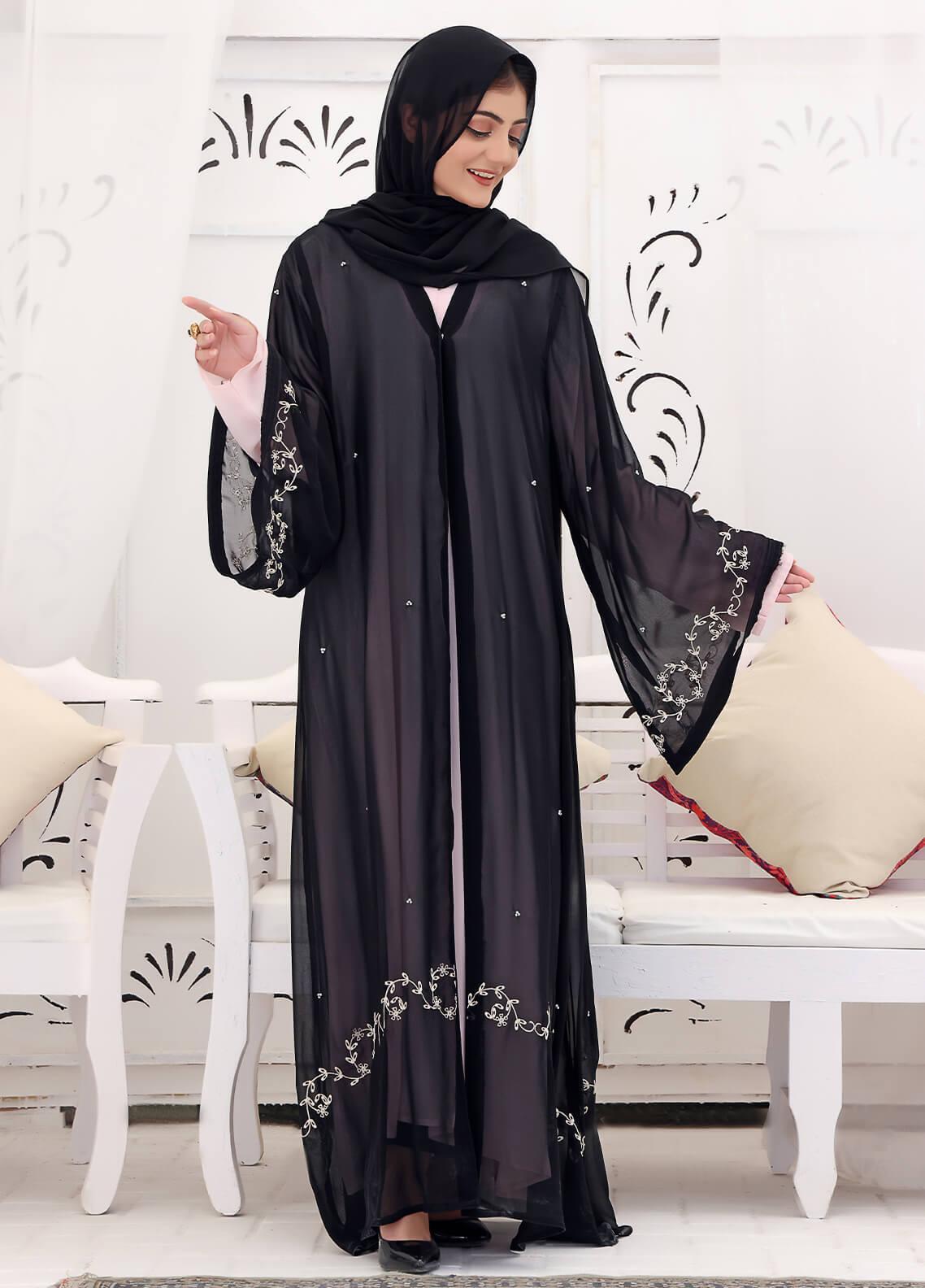 The Great Master (TGM)  Nida Front Open Zipper Style Abaya Daaniya main image 1