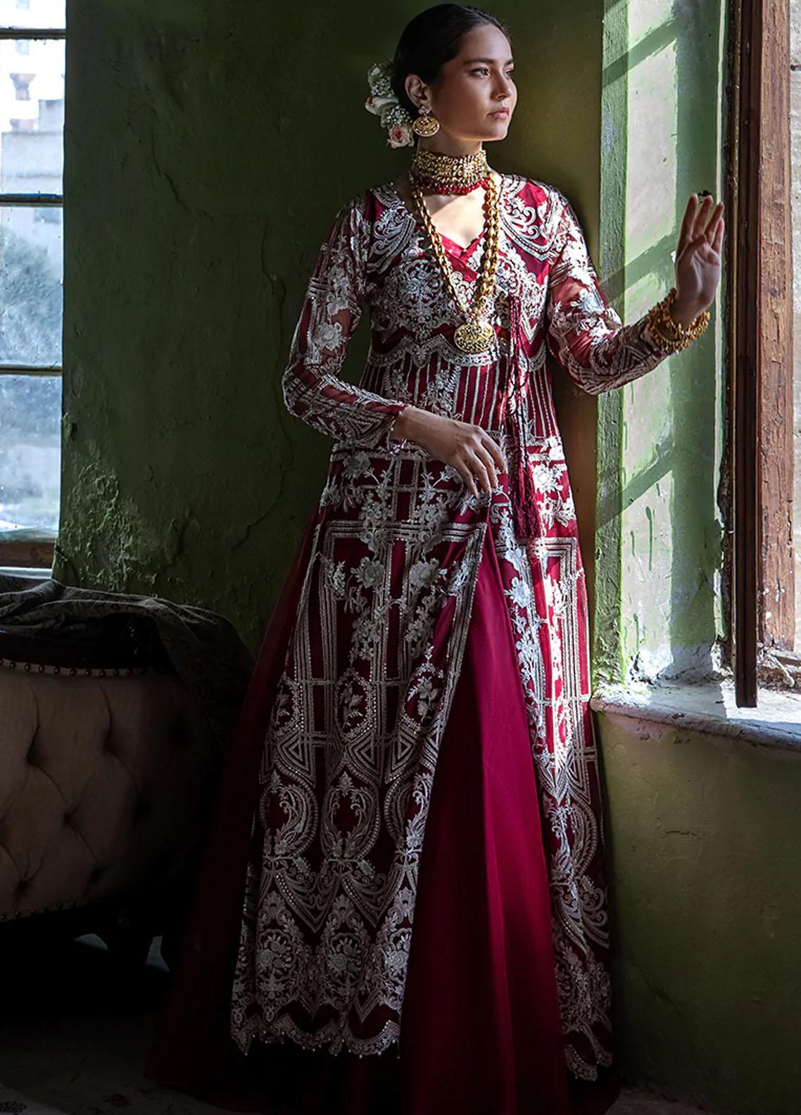 Threads & Motifs Pret Embroidered Net Jacket Dress 8273.2
