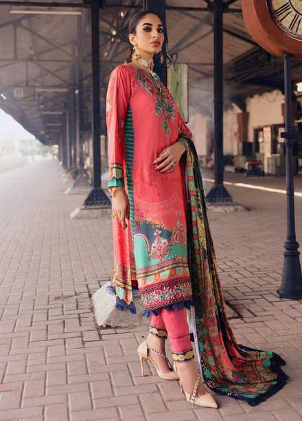 Umang by Motifz Embroidered Linen Suits Unstitched 3 Piece MT21UL 3072 Sage - Winter Collection