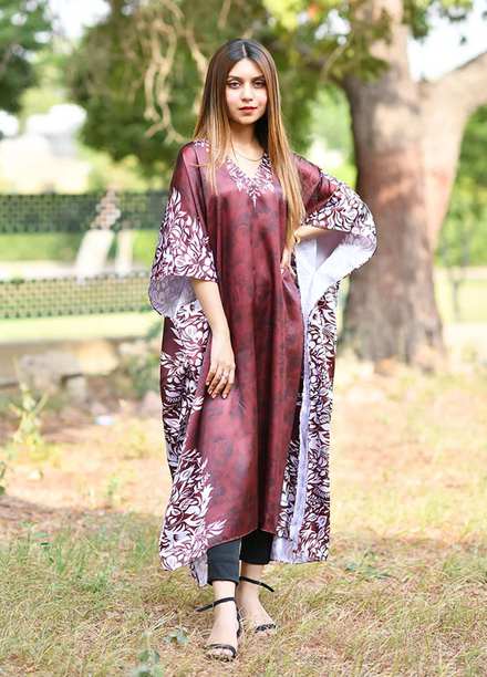 Uzul Trends Pret  Silk Kaftan UT Kaftaan-Bronze