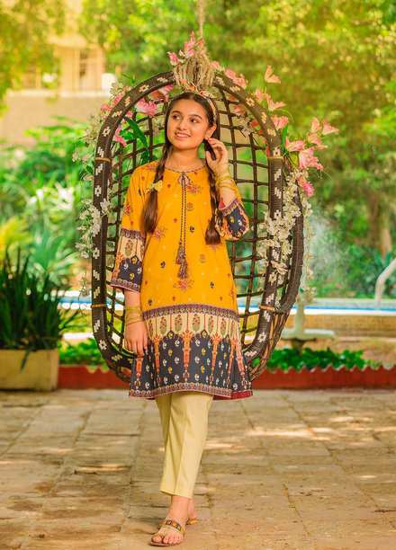 Waniya Lawn Printed Girls 2 Piece Suit -  MOONLIGHT WKA20-35i