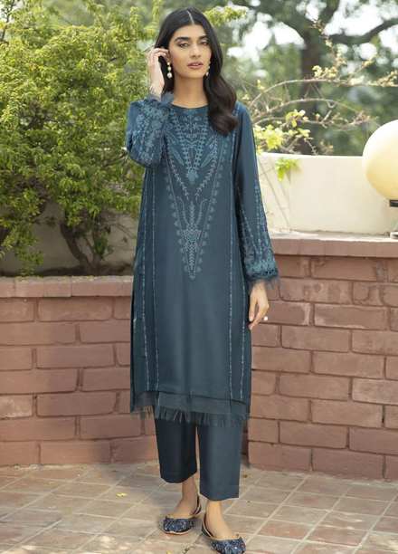 Xenia Formals Casual Pret  Linen Jacquard 3 Piece Suit FARHI XFR-21-291