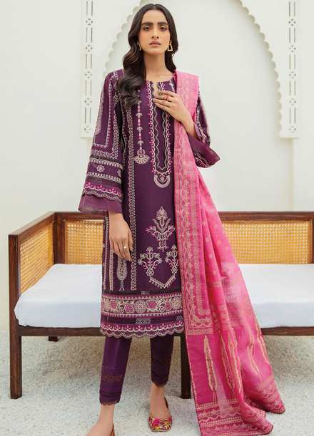 Xenia Formals Embroidered Lawn Suits Unstitched 3 Piece XE21M D-07 AYNUR - Summer Collection