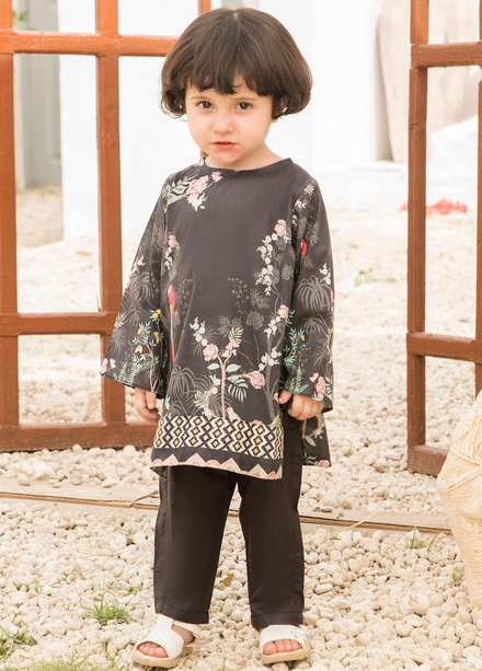 Yarsa Lawn Printed Girls 2 Piece Suit -  YR22C Baby Parrot CH-07