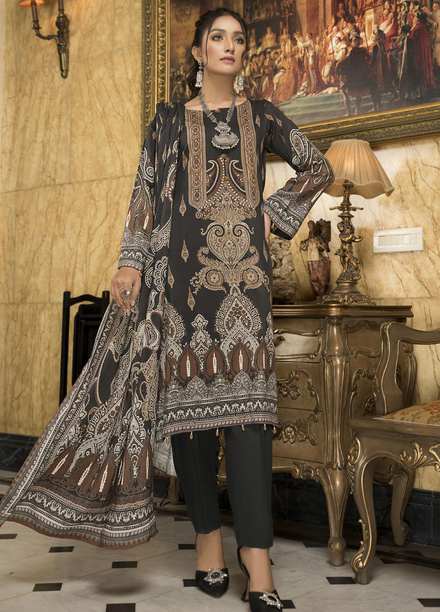 Yarsa Printed Viscose Suits Unstitched 3 Piece YR22W Y-403 - Winter Collection