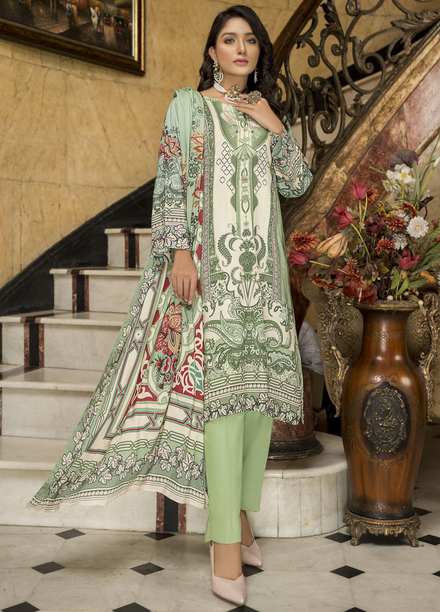 Yarsa Printed Viscose Suits Unstitched 3 Piece YR22W Y-407 - Winter Collection