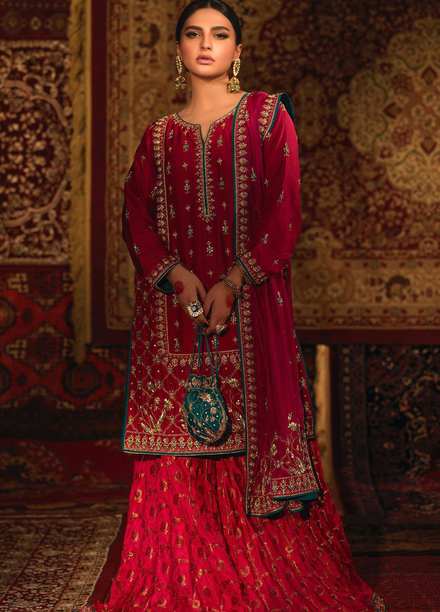 Zaaviay Luxury Pret Embroidered  3 Piece Suit GHAZAL