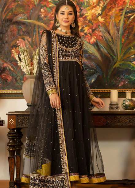 Zaaviay Luxury Pret Embroidered  3 Piece Suit KALA SHA KALA-A