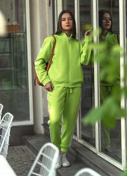 Zaaviay Pret  Cotton Track Suit ZSZ23-014 (NEON GREEN)