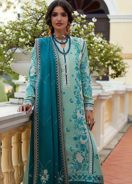 Zaha By Khadijah Shah Embroidered Khaddar Suits Unstitched 3 Piece ZKS22W ZW-22-06 DERYA - Winter Collection