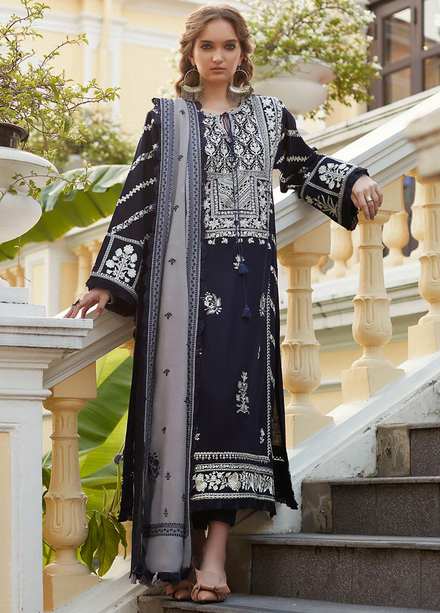 Zaha By Khadijah Shah Embroidered Khaddar Suits Unstitched 3 Piece ZKS22W ZW-22-07 SEVDA - Winter Collection