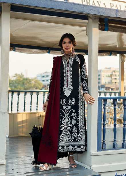 Zaha By Khadijah Shah Embroidered Khaddar Suits Unstitched 3 Piece ZKS22W ZW-22-09 CEYDA - Winter Collection